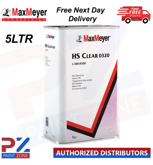 MAXMEYER HS CLEAR LACQUER 0320 5 LITRE High Solids Clearcoat 0320 VOC Compliant